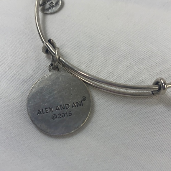 Alex and Ani Friend Flower Charm Bracelet - Silver Finish - Picture 3 of 4